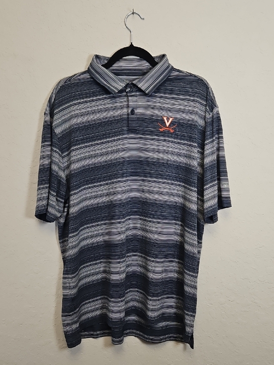 Columbia Other - Columbia Golf Men's Striped Polo with Virginia Cavaliers Logo, XL